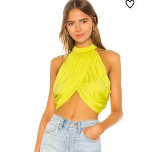 Superdown Emani wrap crop top, size small. Never worn.